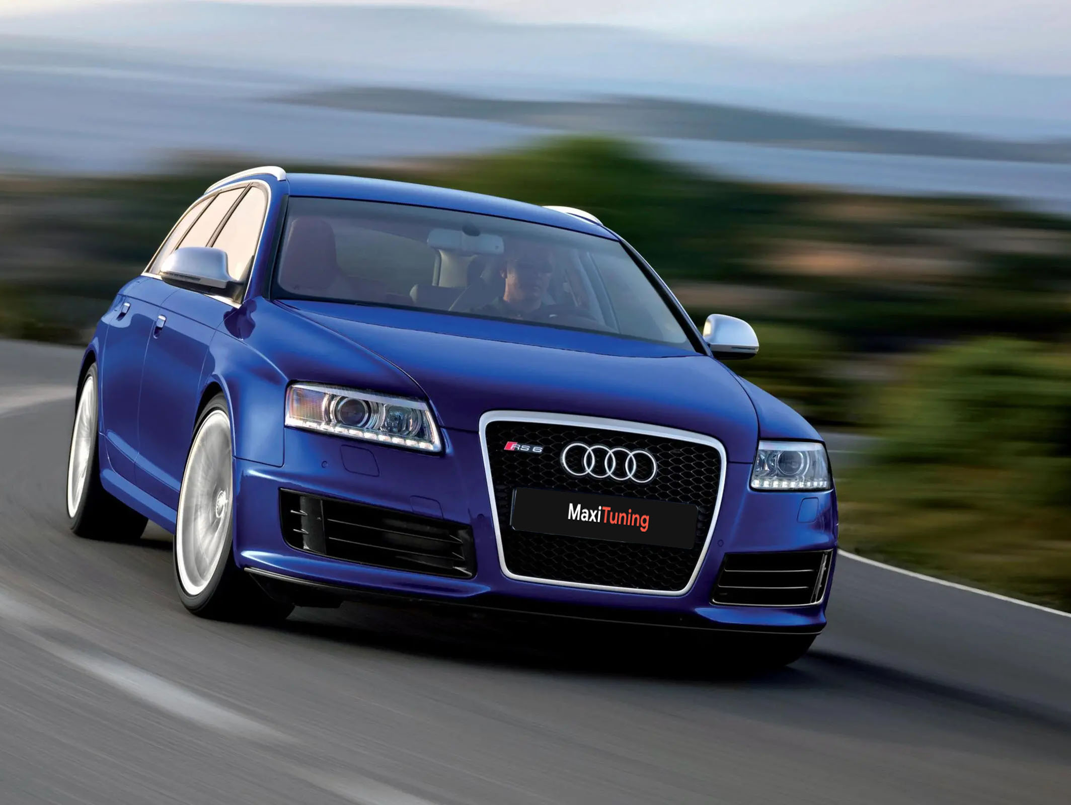 Audi A6 C6 2006-2011 Front Grill, Honeycomb Grill, RS6 Chrome Style
